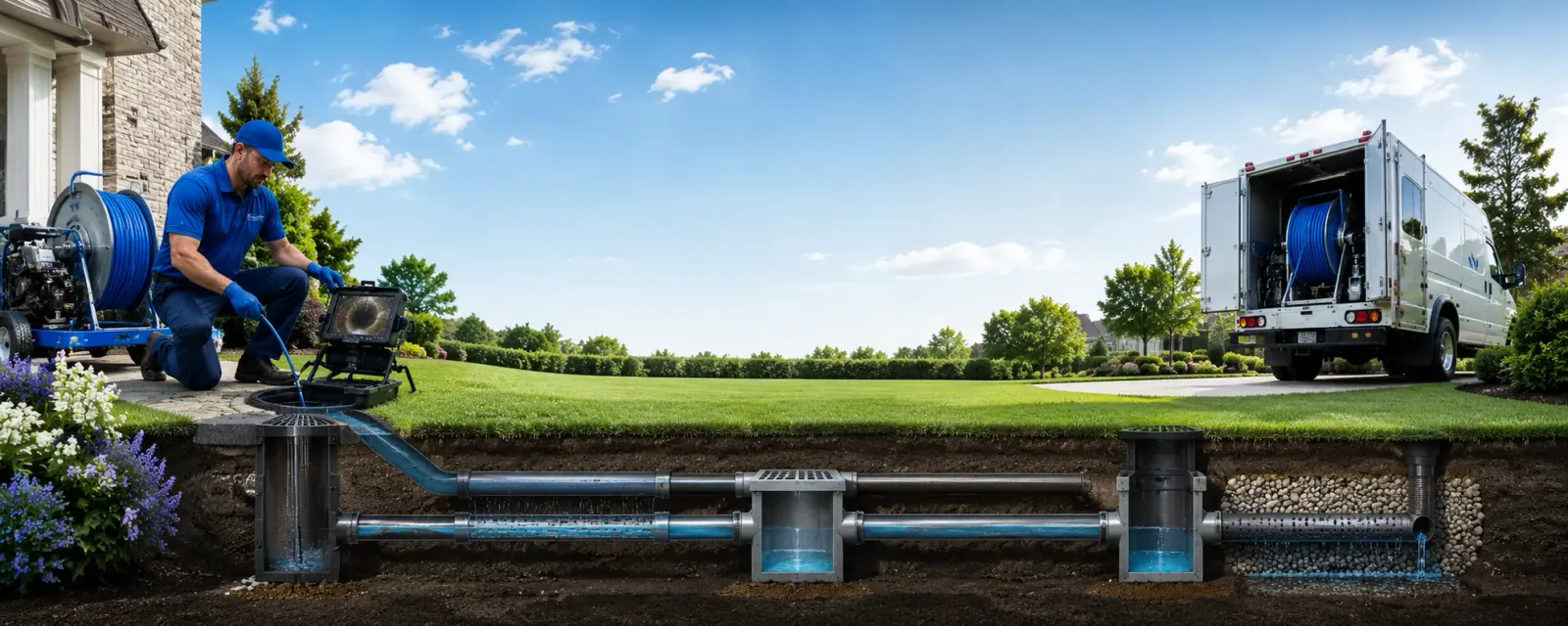 Outdoor drain cleaning information for Fairfield, IL